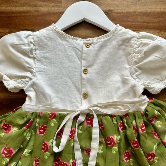 SweetHoney Christmas Tiny Dancer Dress Perfect Posie Floral Linen Chiffon Lace 6 - Picture 6 of 8